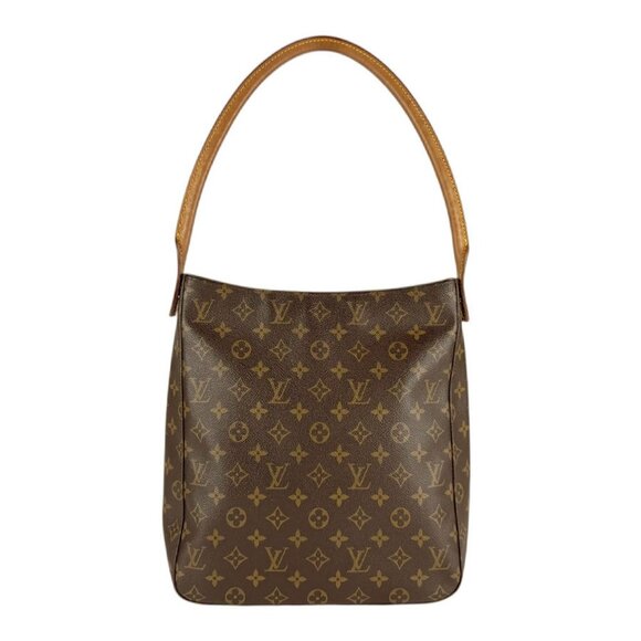 LOUIS VUITTON Authentic Brown Monogram Canvas Looping GM Shoulder Bag - Picture 1 of 5